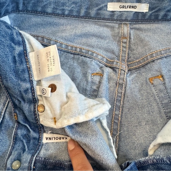 GRLFRND Jeans Karolina High Rise Jean size 27 in a Little More Love Distressed - Picture 9 of 12